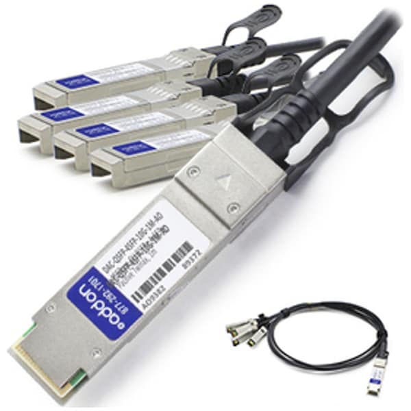 Add-On Addon Dell Dac-Qsfp-4Sfp-10G-1M Compatible Taa Compliant 40Gbase-Cu DAC-QSFP-4SFP10G1MAO - main